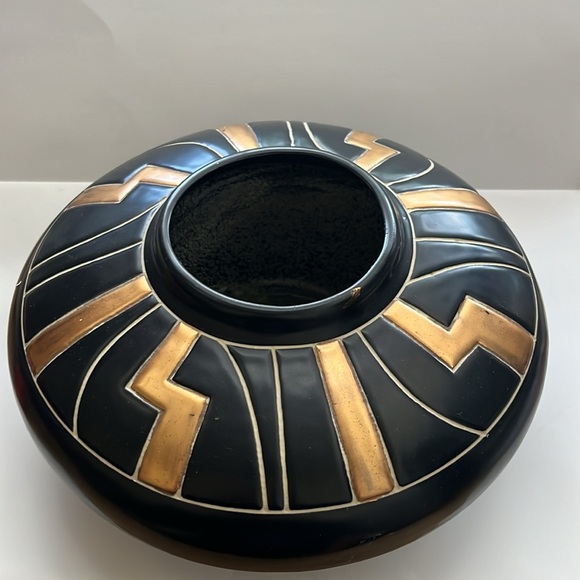 MCM Harris Potteries Vintage Cairo Black and Gold - Picture 2 of 8